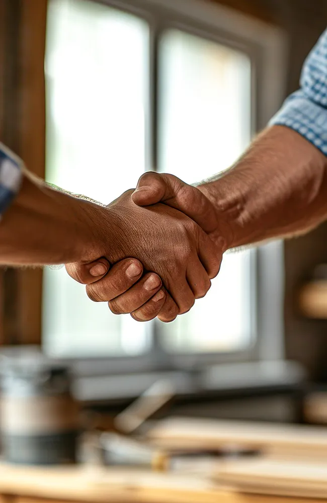 Zwei Männer schütteln sich die Hände